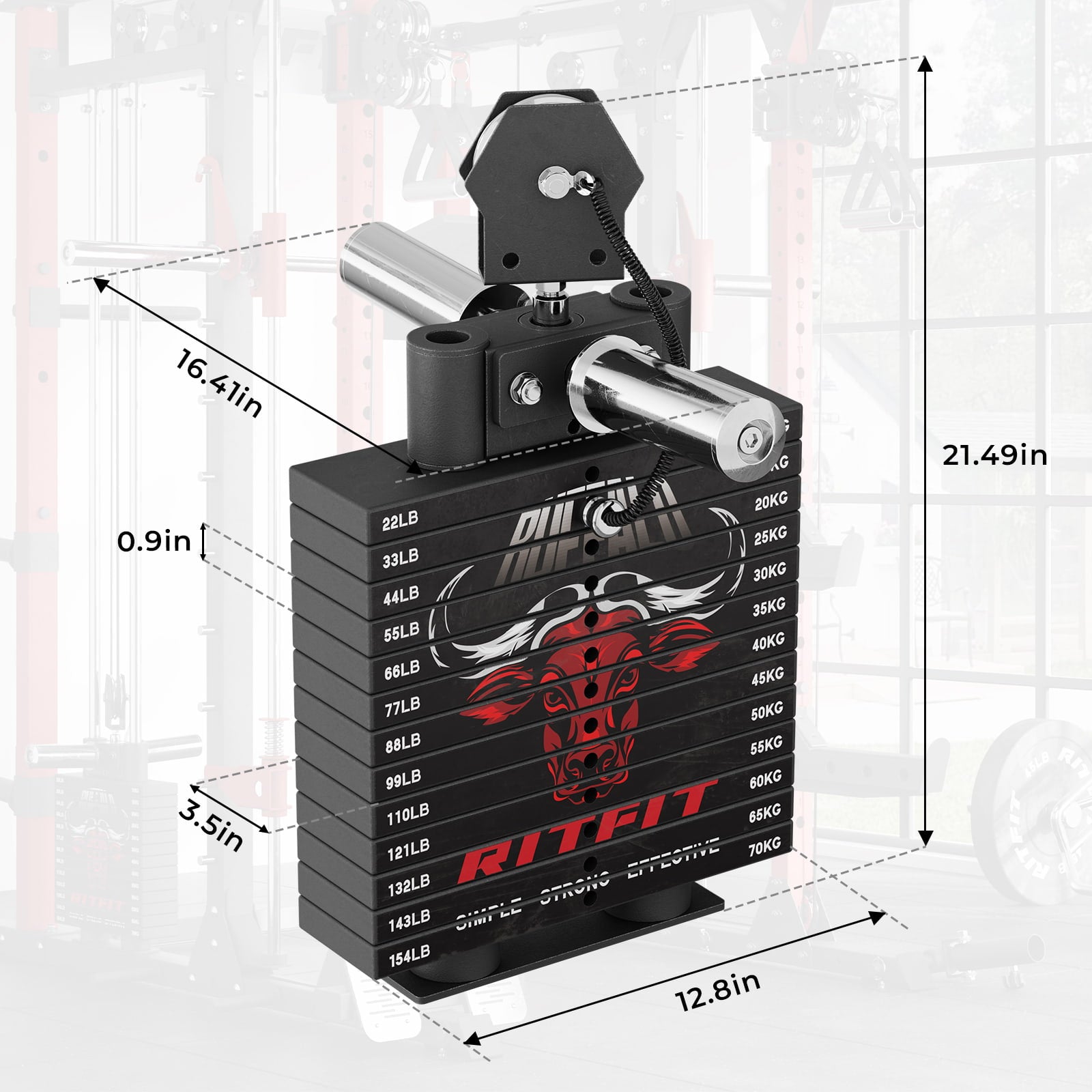 RitFit WSBFL Weight Stack Set 286lbs for Buffalo