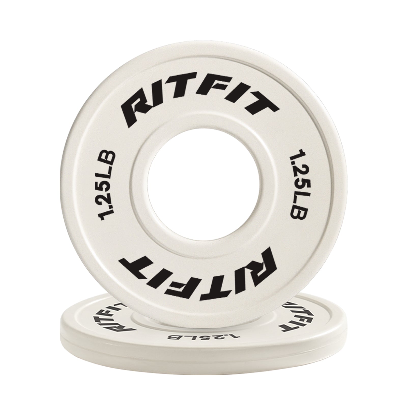 RitFit White Fractional Rubber Weight Plates for Strength Training