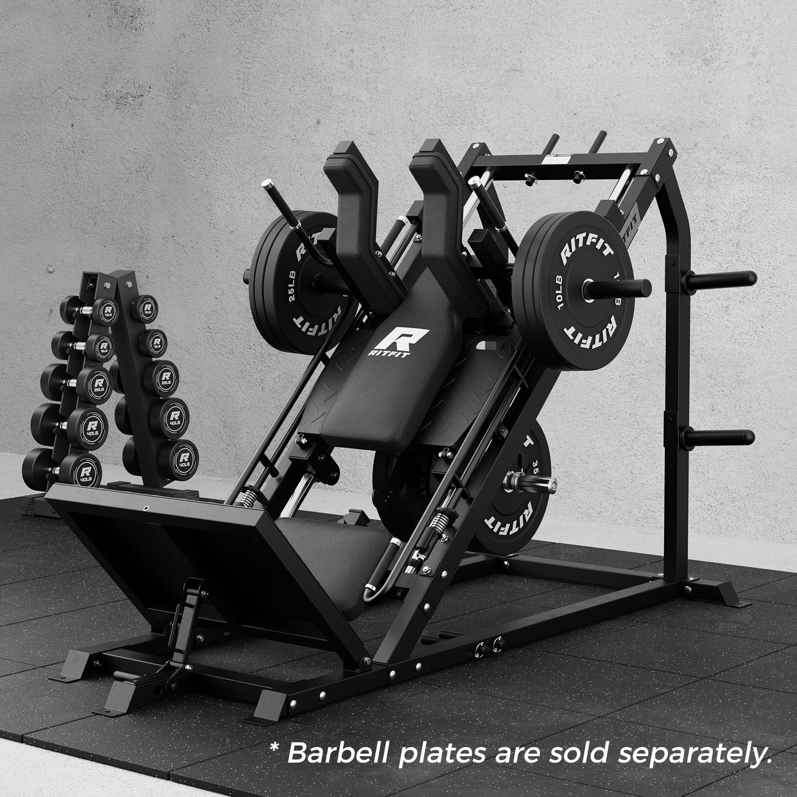 RitFit GAZELLE PRO machine set for leg press exercise