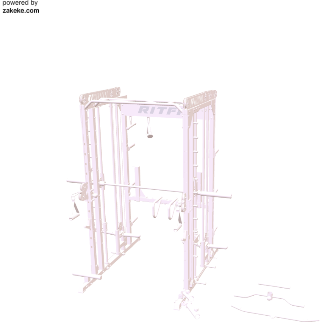RitFit M1 PRO Multi-Functional Smith Machine with Cable Crossover System and Squat Rack for Home Gym