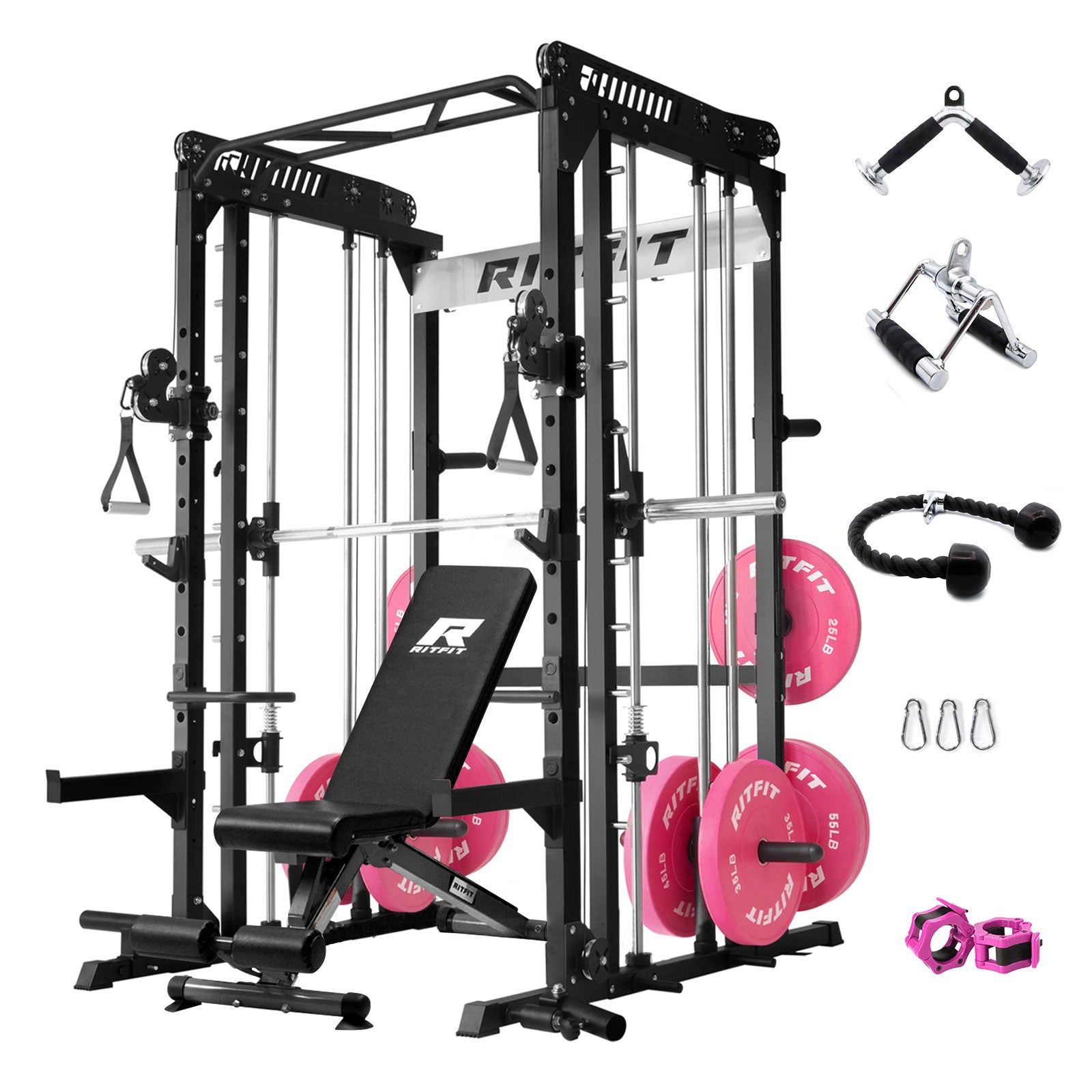 RitFit P6 All-In-One Pink Home Gym Package