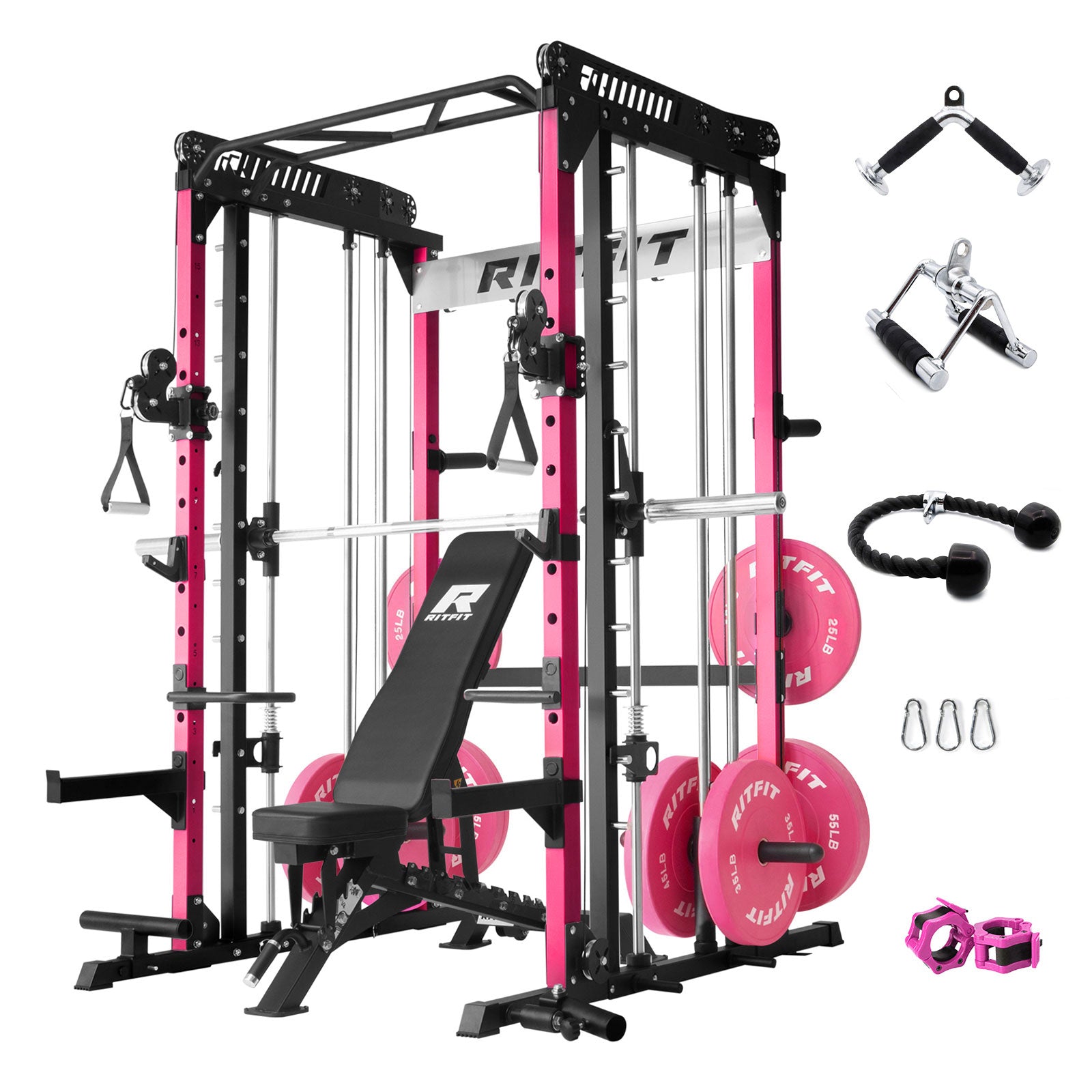 RitFit P6 All-In-One Pink Home Gym Package