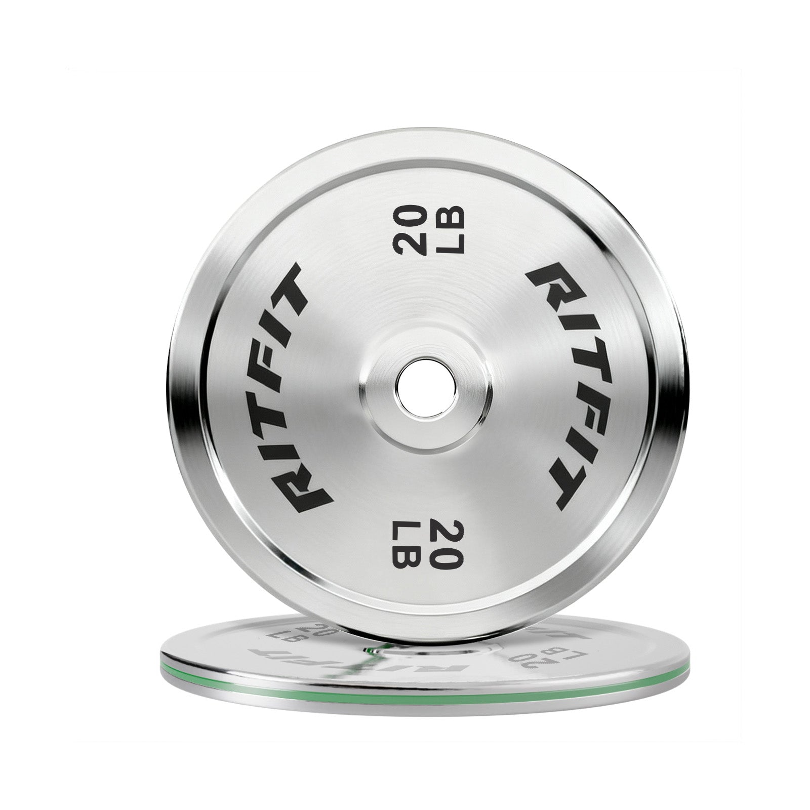 RitFit Silver Steel Strip Olympic Plates 2-Inch