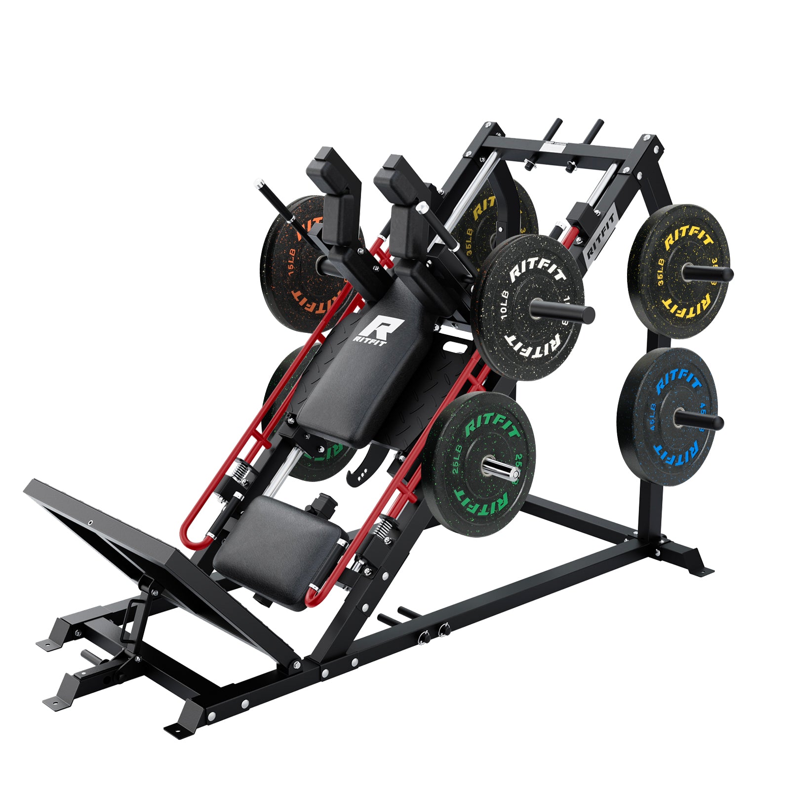 RitFit GAZELLE PRO 3-in-1 Leg Press & Hack Squat Machine Set