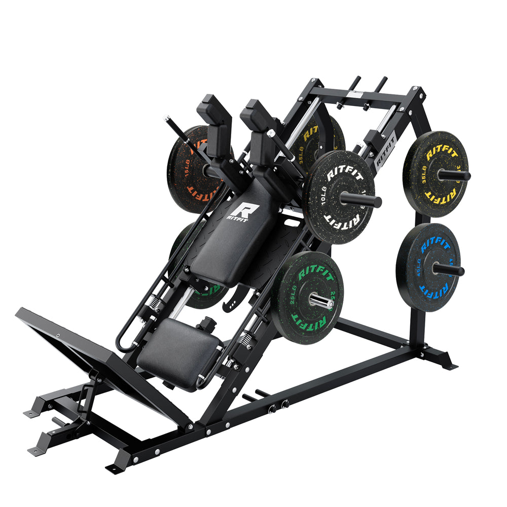 RitFit GAZELLE PRO 3-in-1 Leg Press & Hack Squat Machine Set