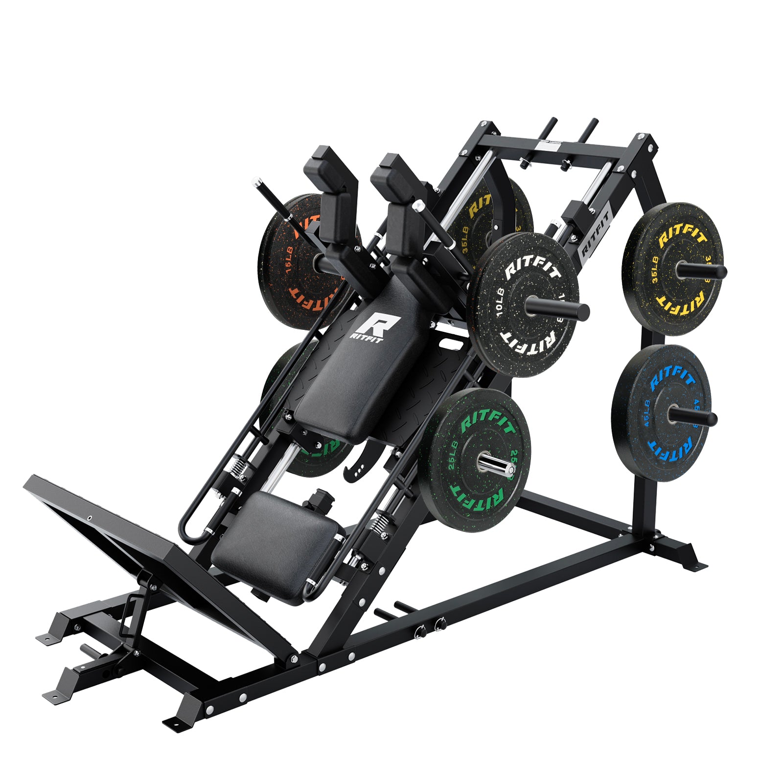 RitFit GAZELLE PRO 3-in-1 Leg Press & Hack Squat Machine Set