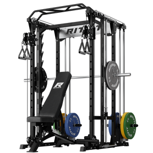 RitFit P9 Multi-Functional Modular Power Cage Package With 3D Smith Machine and Adjustable Dual Cable System