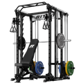RitFit P9 Multi-Functional Modular Power Cage Package With 3D Smith Machine and Adjustable Dual Cable System