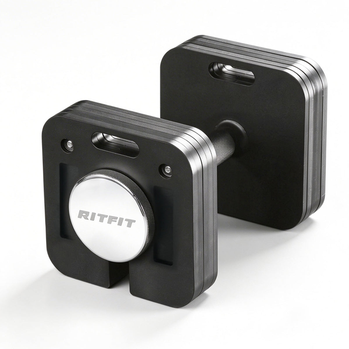 RitFit adjustable dumbbell set with rack and attachments for home gym strength training
