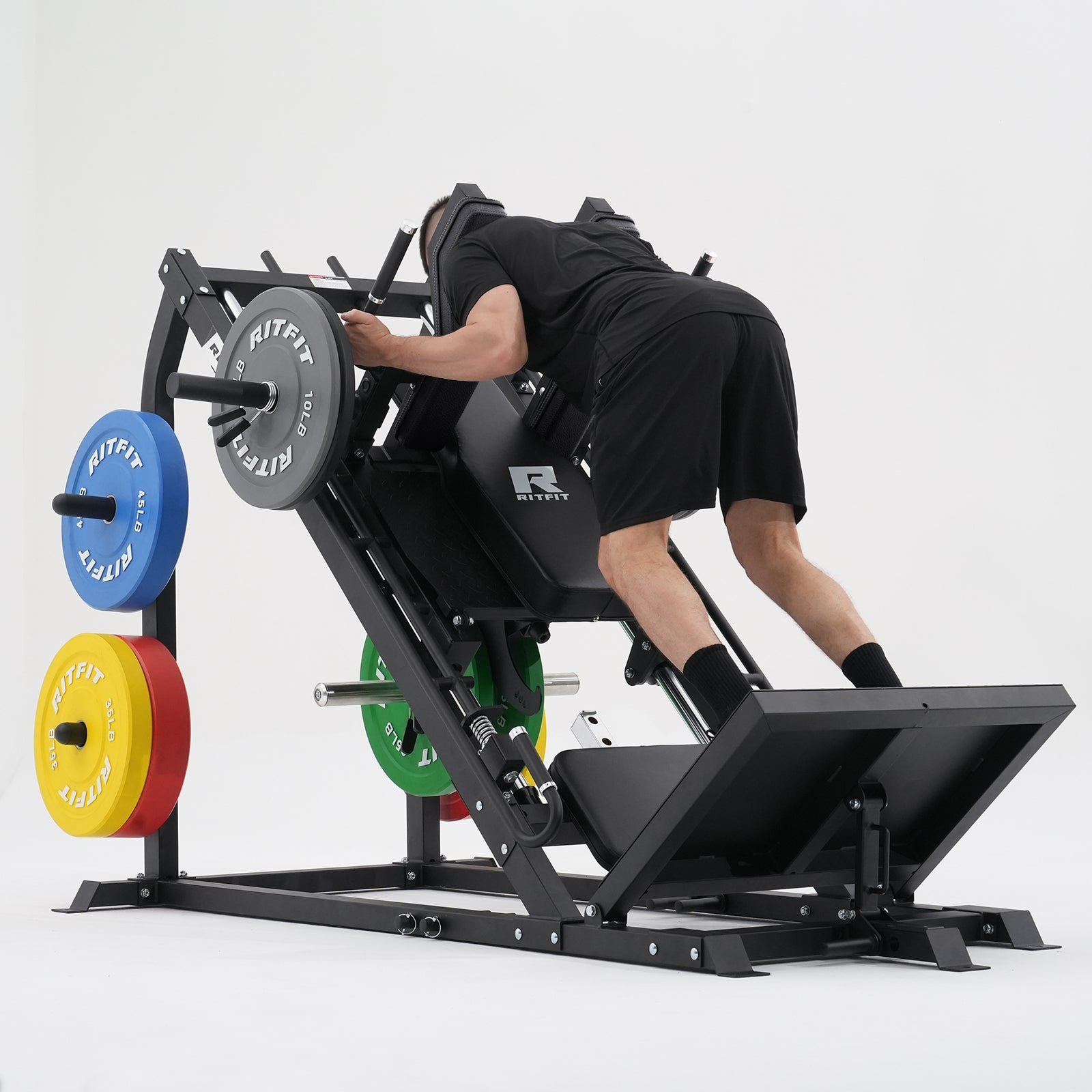 RitFit GAZELLE PRO 3-in-1 Leg Press and Hack Squat Machine in use
