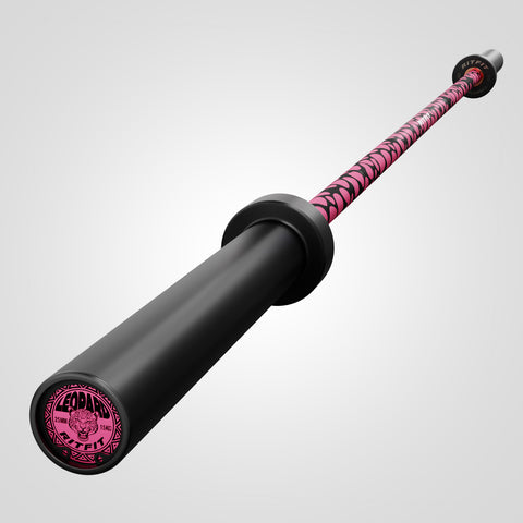 RitFit 15kg Pink Leopard Olympic Training Barbell