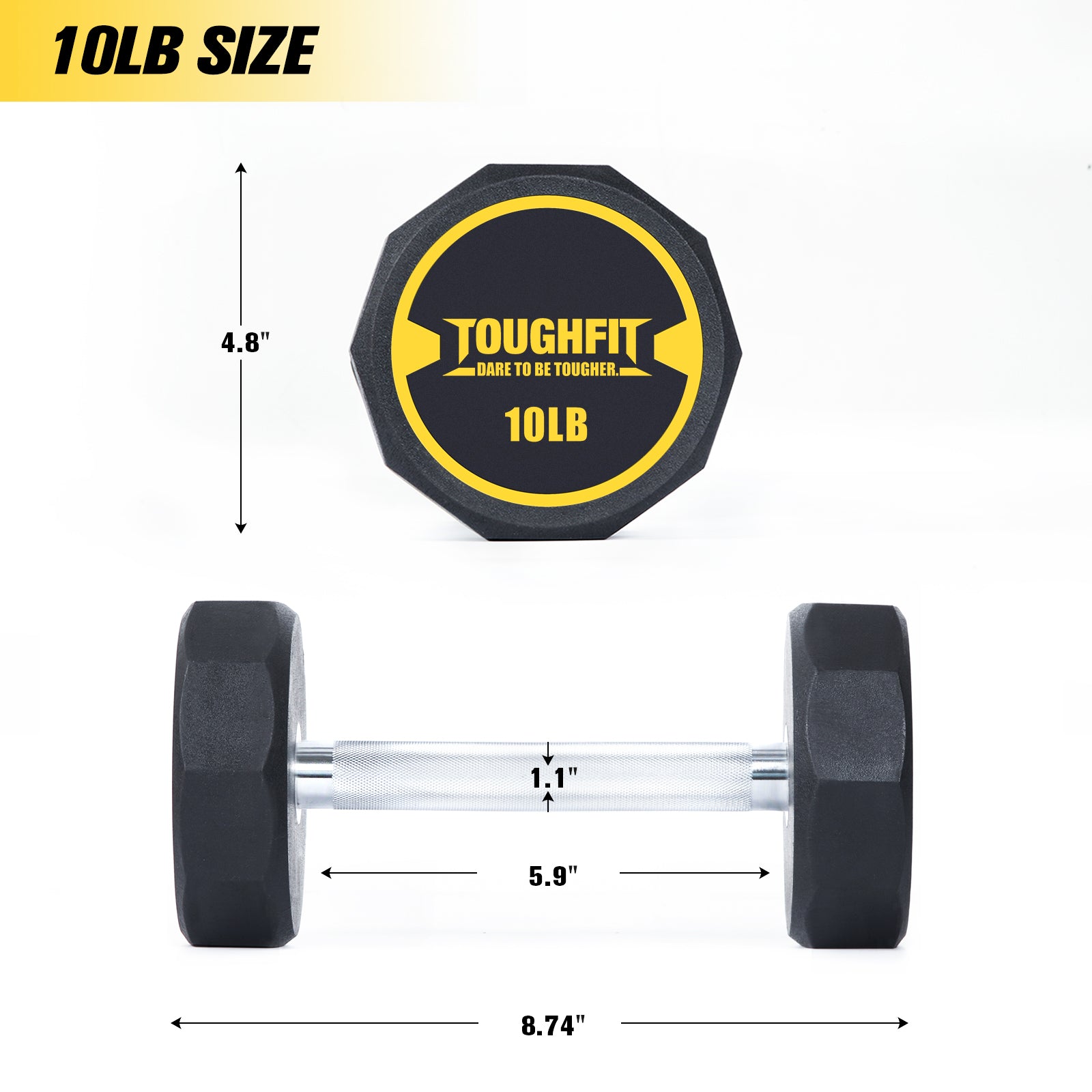ToughFit Decagon PEV Dumbbells