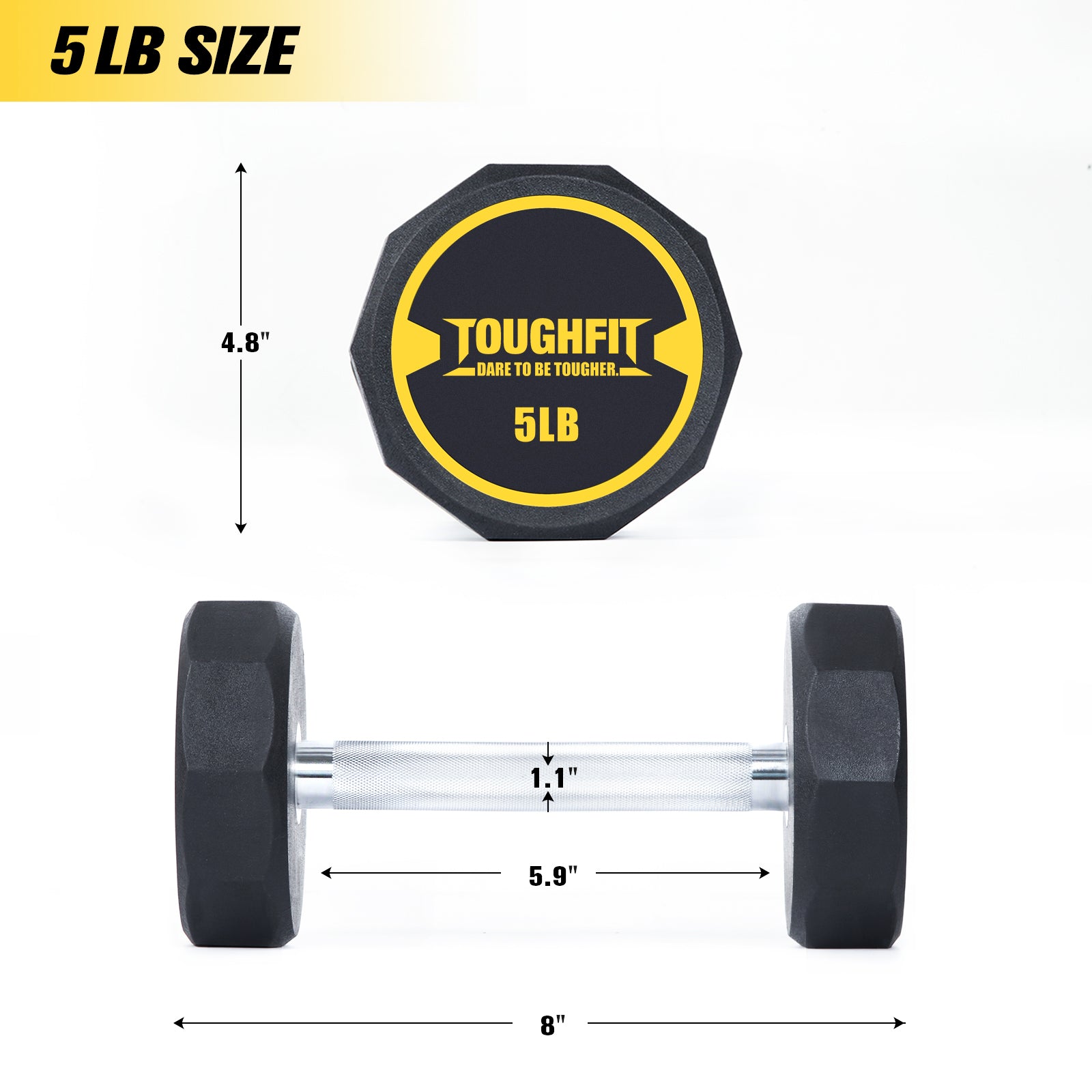 ToughFit Decagon PEV Dumbbells