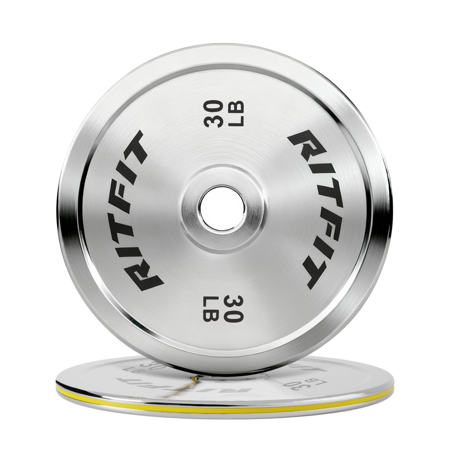 RitFit Silver Steel Strip Olympic Plates 2-Inch