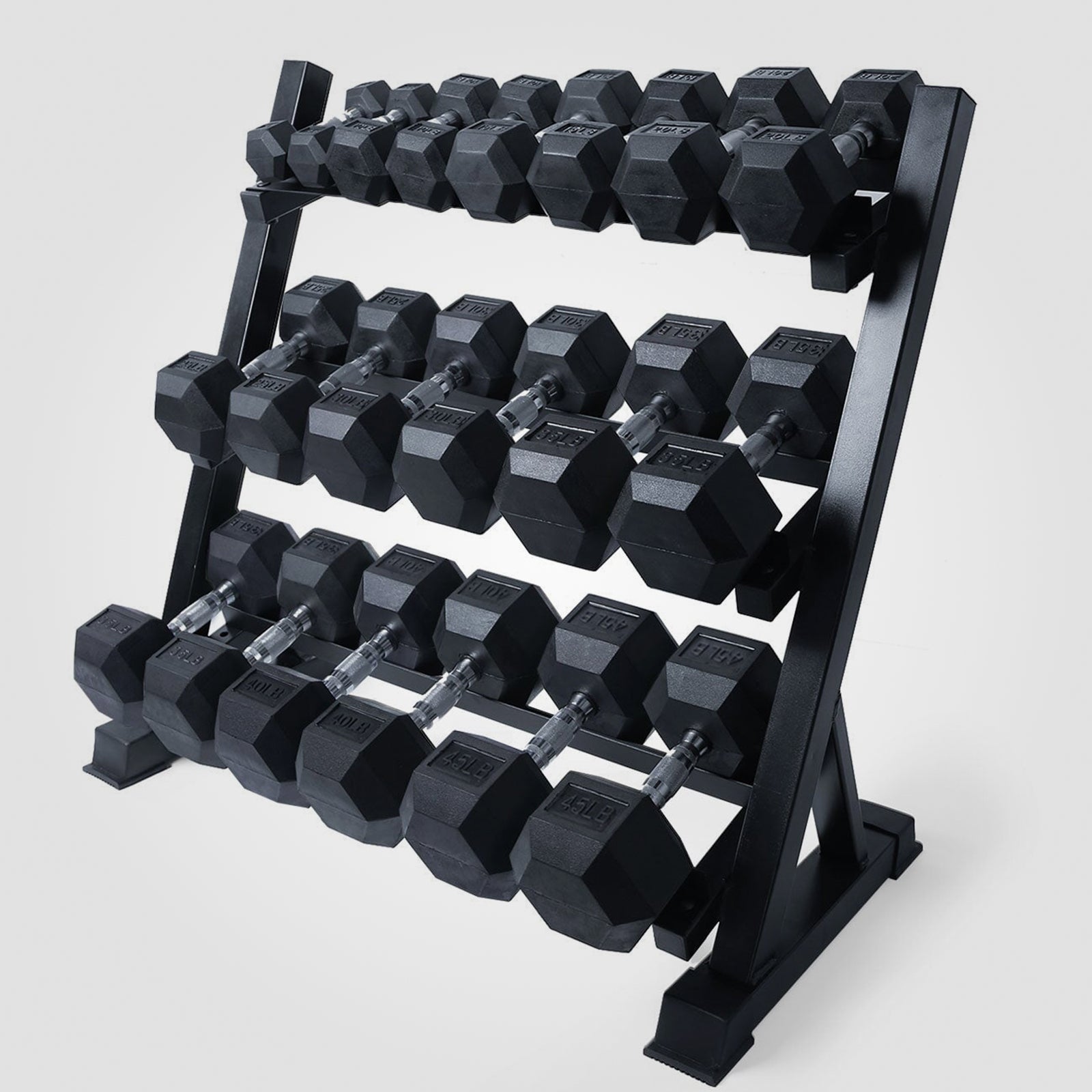 RitFit 3-Tier Small Dumbbell Weight Rack for Home Gym