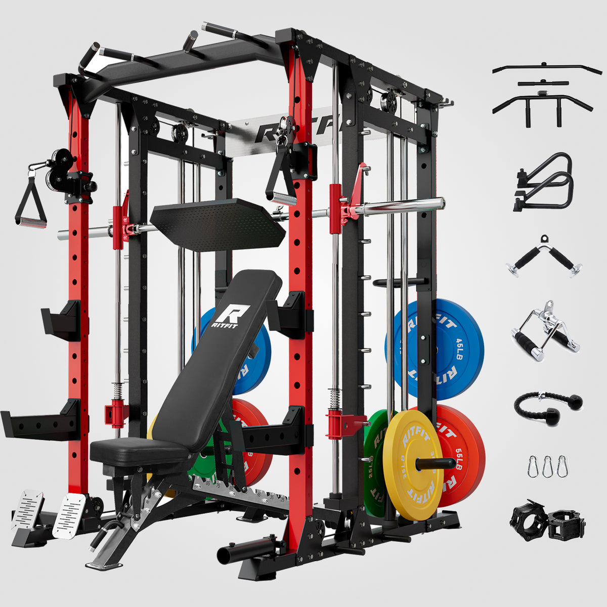 RitFit M2 Multi-Functional Modular Home Gym Smith Machine Tailored to