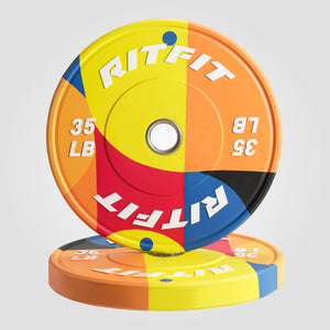 RitFit Memphis Bumper Plates for Home Gym