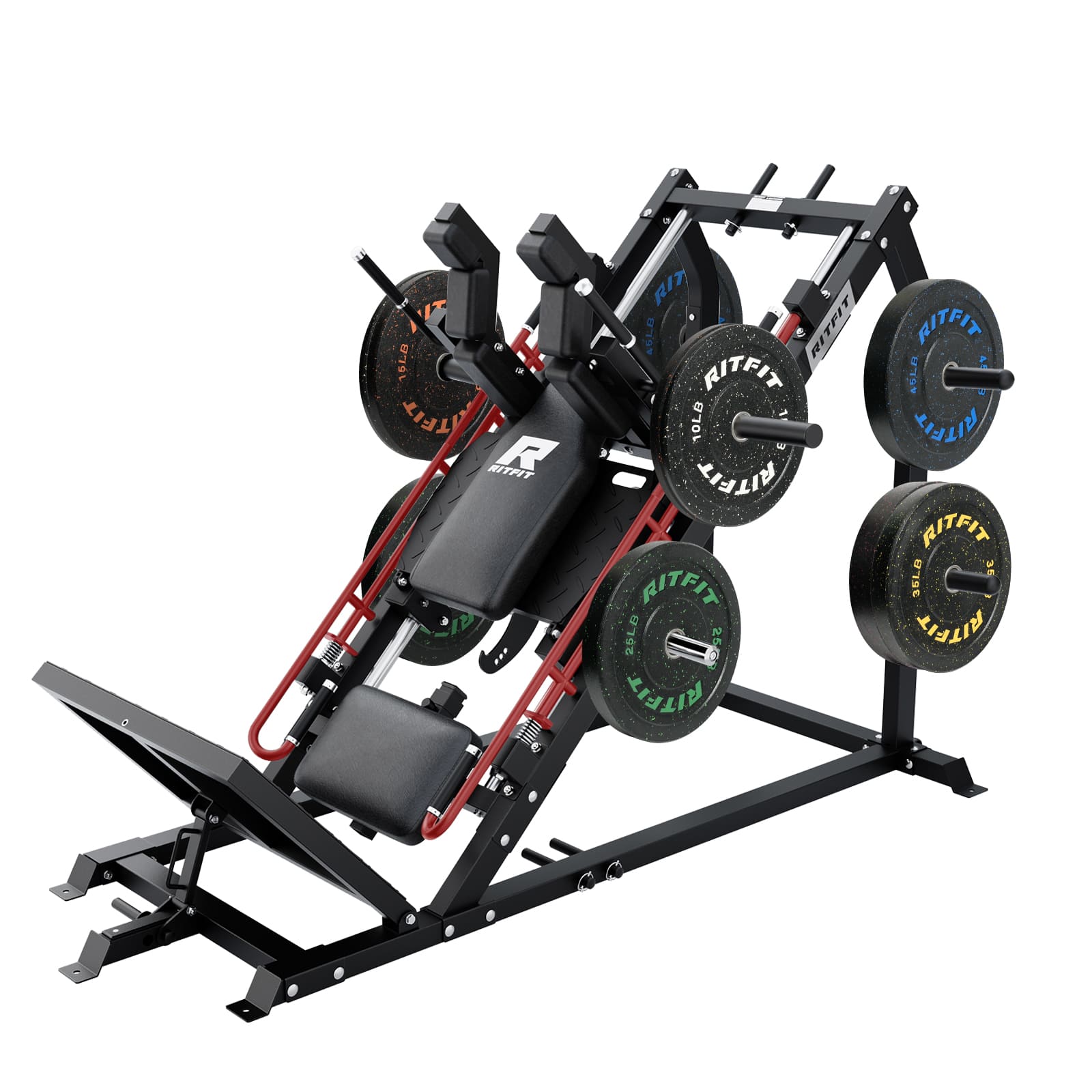 RitFit GAZELLE PRO 3-in-1 Leg Press & Hack Squat Machine Set