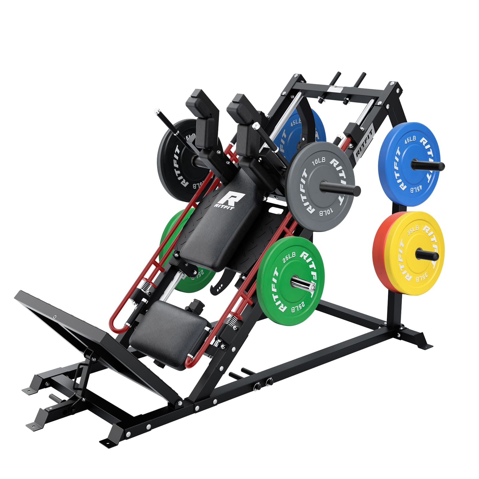 RitFit GAZELLE PRO 3-in-1 Leg Press & Hack Squat Machine Set