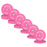 RitFit Pink Weight Plates Olympic Bumper Plates Weight Plates Fit 2" Barbells