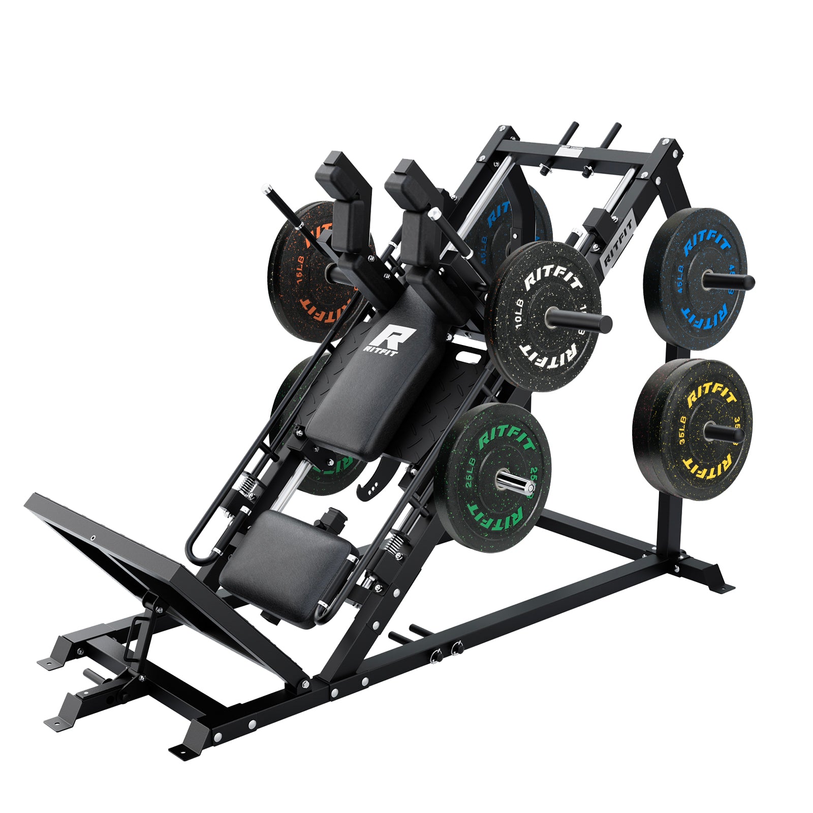 RitFit GAZELLE PRO 3-in-1 Leg Press & Hack Squat Machine Set