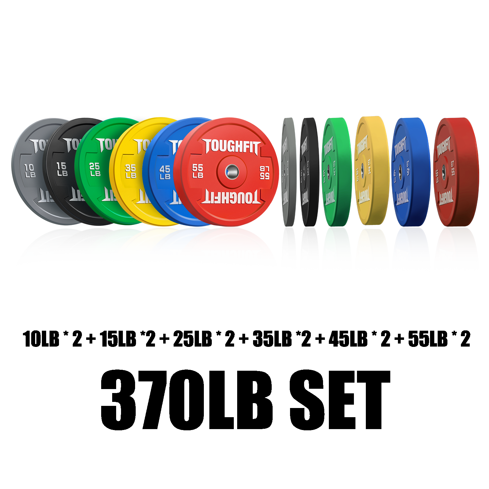 ToughFit Color Olympic Weight Plates Bumper Plates Set - RitFit