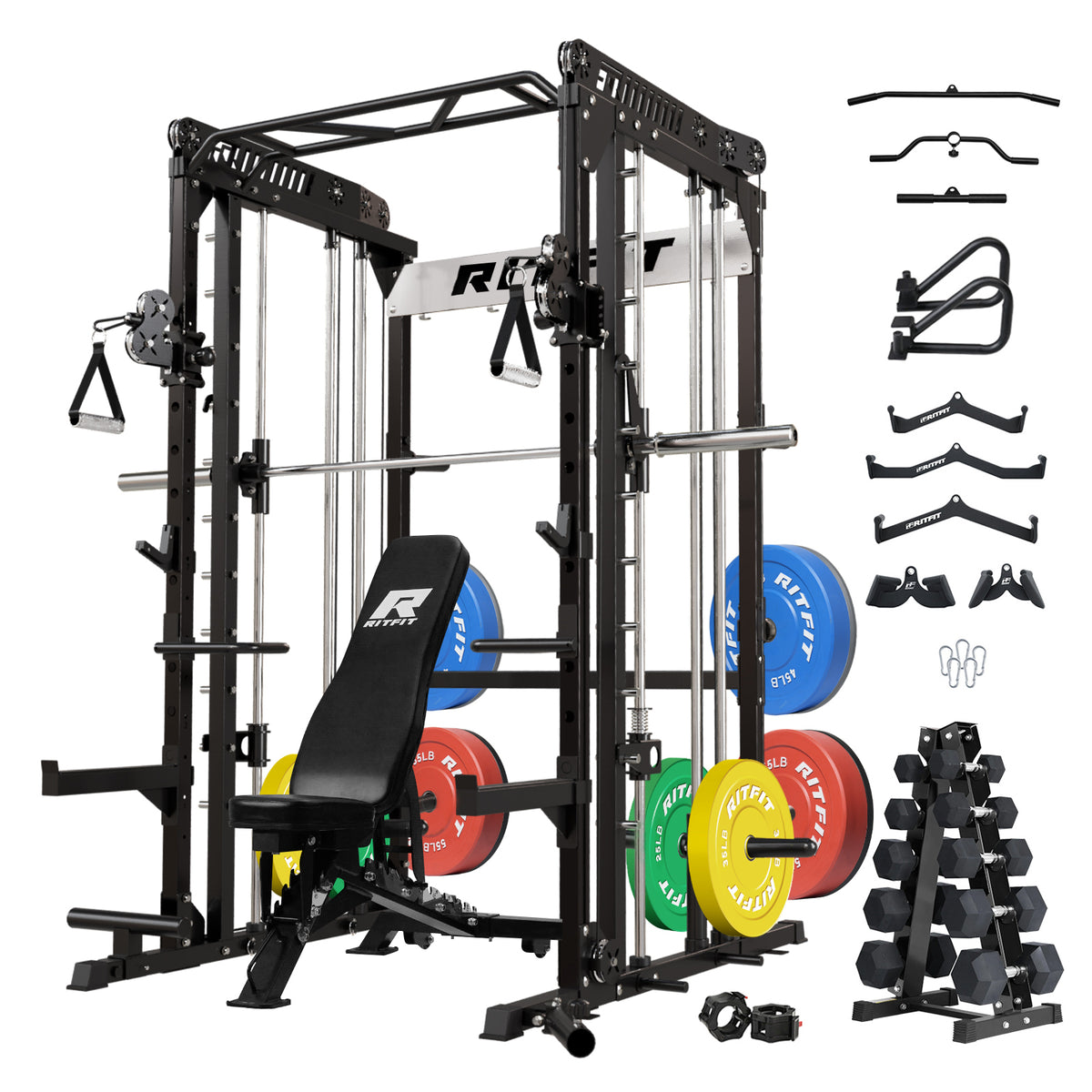 RitFit M1 Smith Machine Home Gym Package Comprehensive All-In-One Work