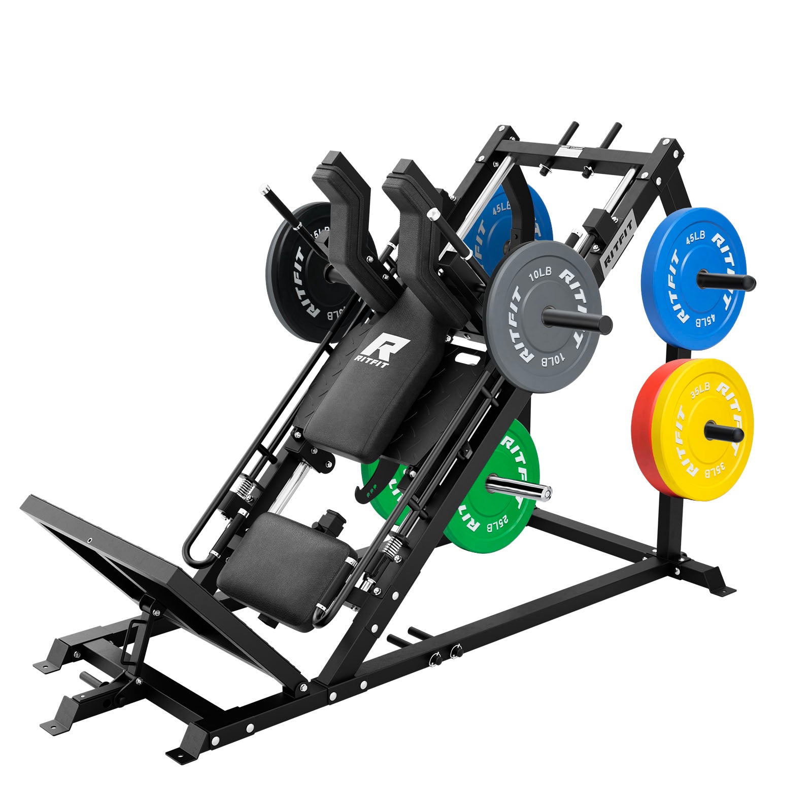 RitFit GAZELLE PRO 3-in-1 Leg Press and Hack Squat Machine set for strength training with adjustable components