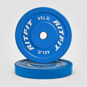 RitFit Color Olympic Bumper Weight Plates - 2-Inch