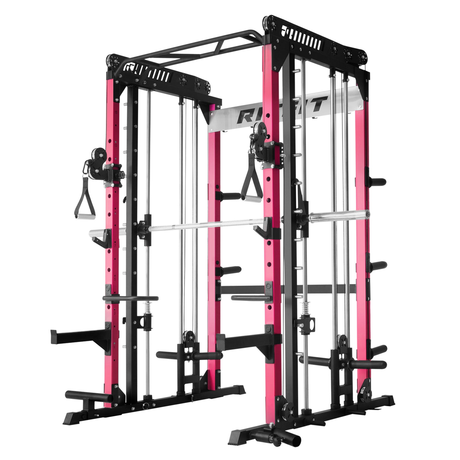 RitFit M1 PRO Multi-Functional Smith Machine with Cable Crossover System and Squat Rack for Home Gym