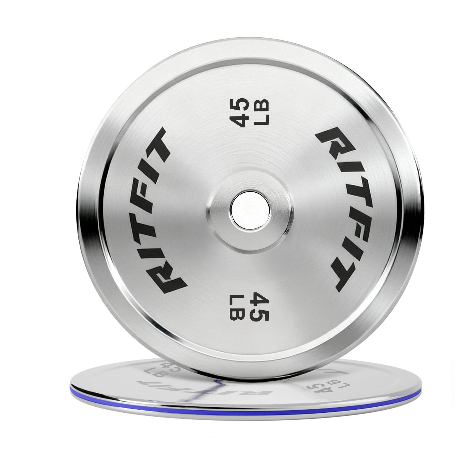 RitFit Silver Steel Strip Olympic Plates 2-Inch