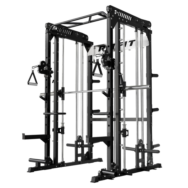RitFit M1 PRO Multi-Functional Smith Machine with Cable Crossover System and Squat Rack for Home Gym