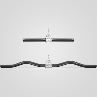 RitFit Aluminum Alloy Handle Set Long W-Shaped and Short Straight Bar for Cable Machine