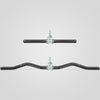 RitFit Aluminum Alloy Handle Set Long W-Shaped and Short Straight Bar for Cable Machine