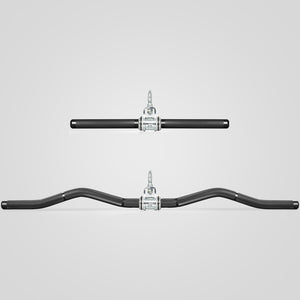 RitFit Aluminum Alloy Handle Set Long W-Shaped and Short Straight Bar for Cable Machine