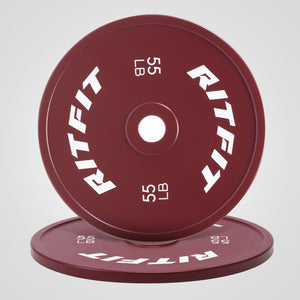 RitFit Vintage Color-Coded Steel Olympic Plates 2-Inch