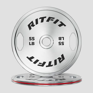 RitFit Hand Grip Chrome Steel Bumper Plates