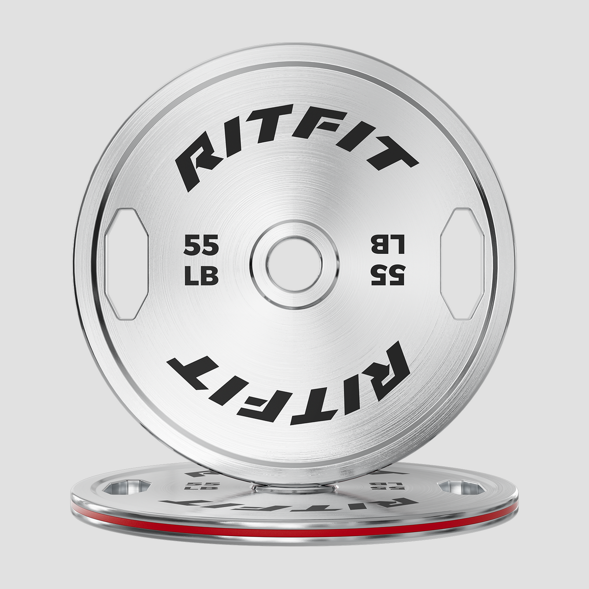 RitFit Hand Grip Chrome Steel Bumper Plates