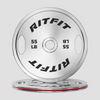 RitFit Hand Grip Chrome Steel Bumper Plates