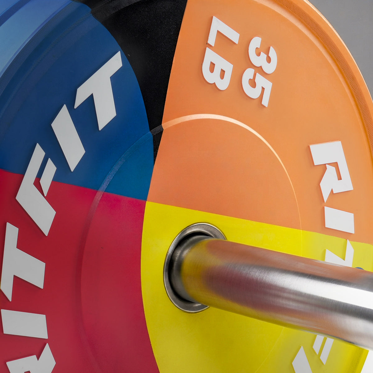 RitFit Memphis bumper plates for home gym, black weight plates for strength training and weightlifting exercises.