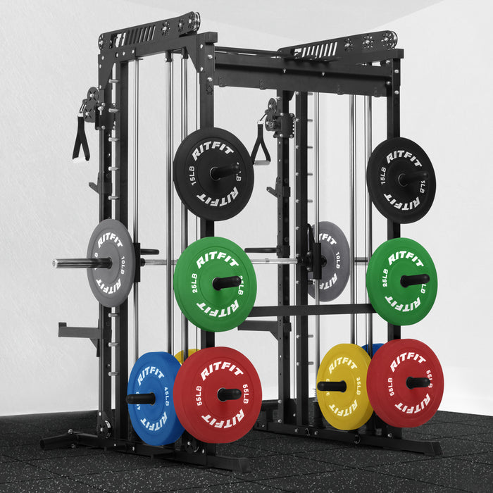 RitFit Pink M1 Multi-Functional Smith Machine 2.0 with Cable Crossover