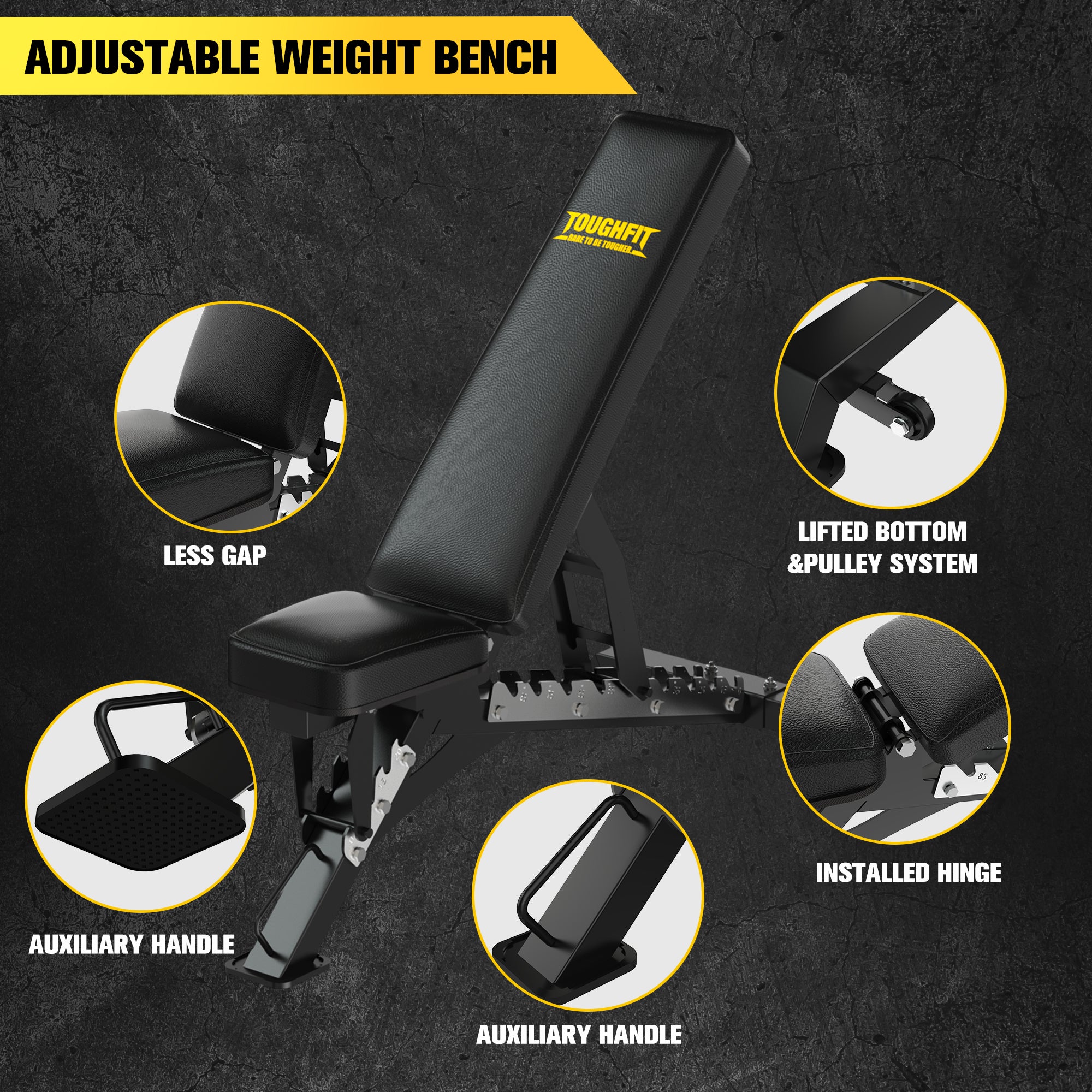 ToughFit 1300LB Adjustable Weight Bench - RitFit