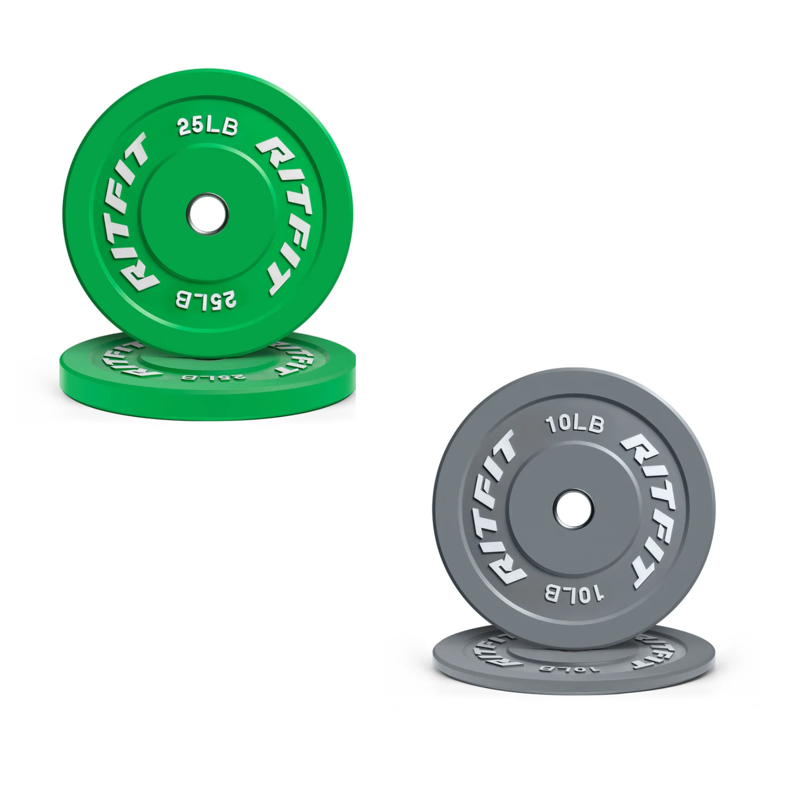 RitFit Color Olympic Bumper Weight Plates - 2-Inch