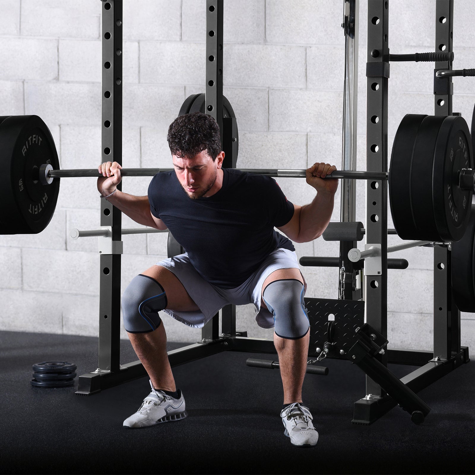 RitFit PPC02 1000lbs Power Cage with Lat Pulldown for Home Gym