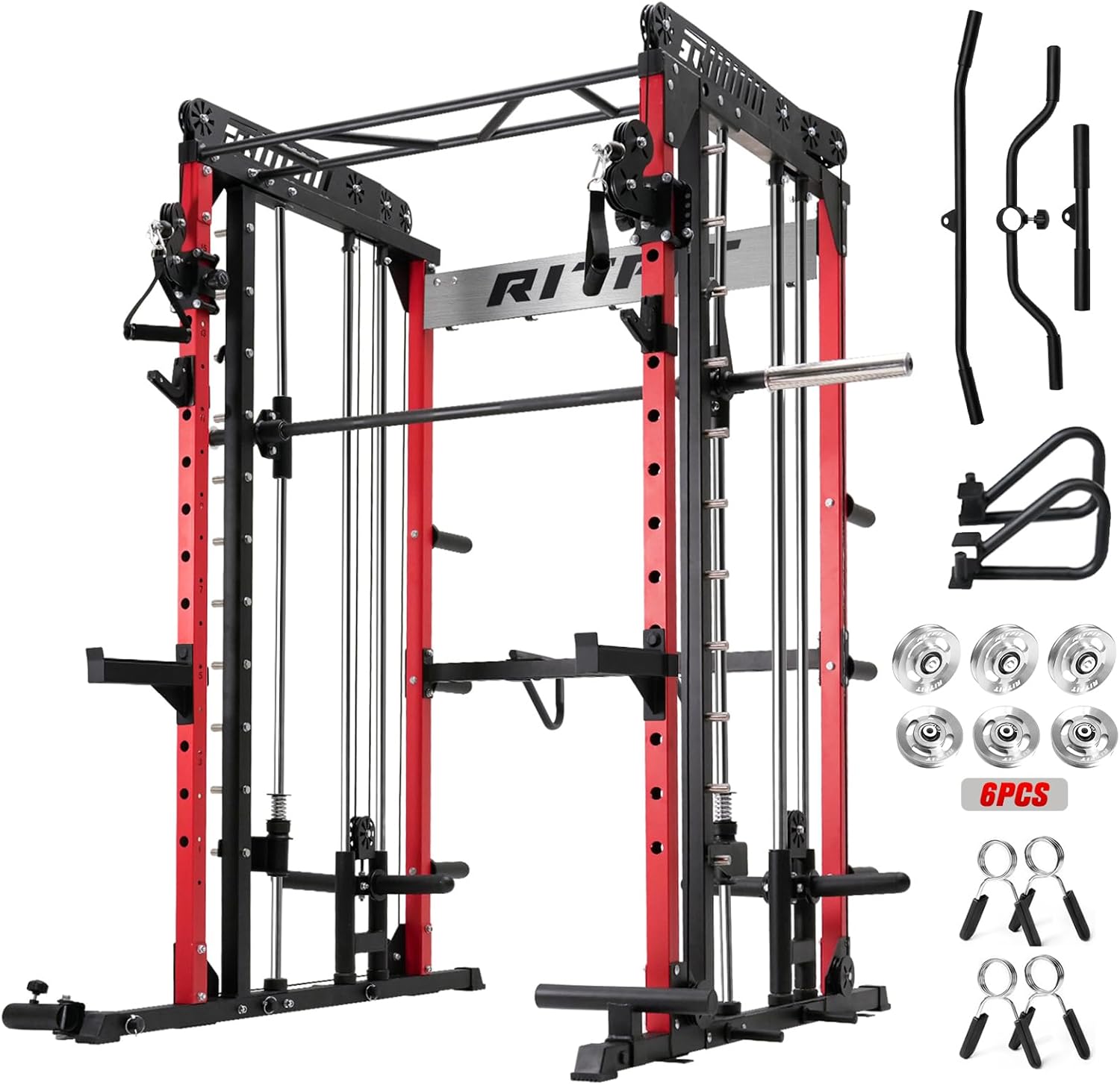 RitFit M1 Smith Machine with Cable Crossover System for Home Gym