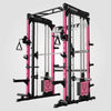 RitFit Pink M1 PRO Multi-Functional Smith Machine with Cable Crossover System and Squat Rack for Home Gym