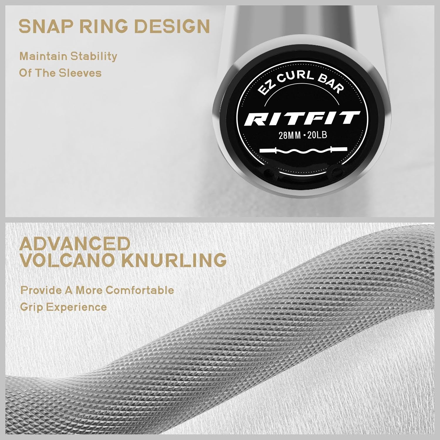 RitFit 47'' EZ Curl Bar