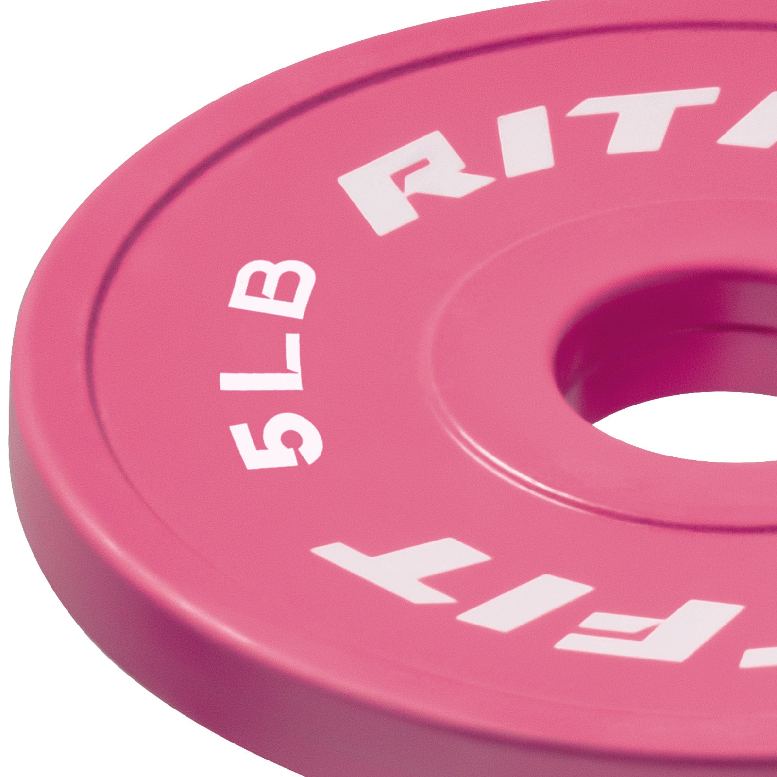 RitFit Mini Rubber Weight Plates | Pink Standard Set for Home Gym