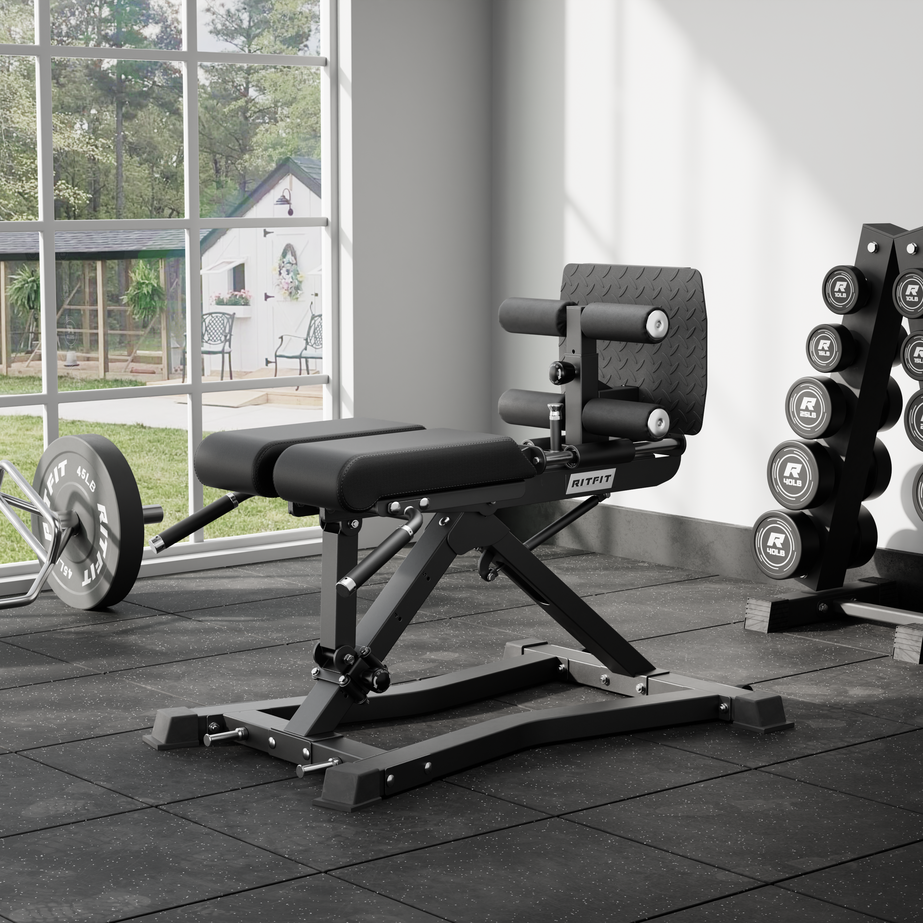 RitFit BE01 Adjustable Back Extension Machine for Home and Gym