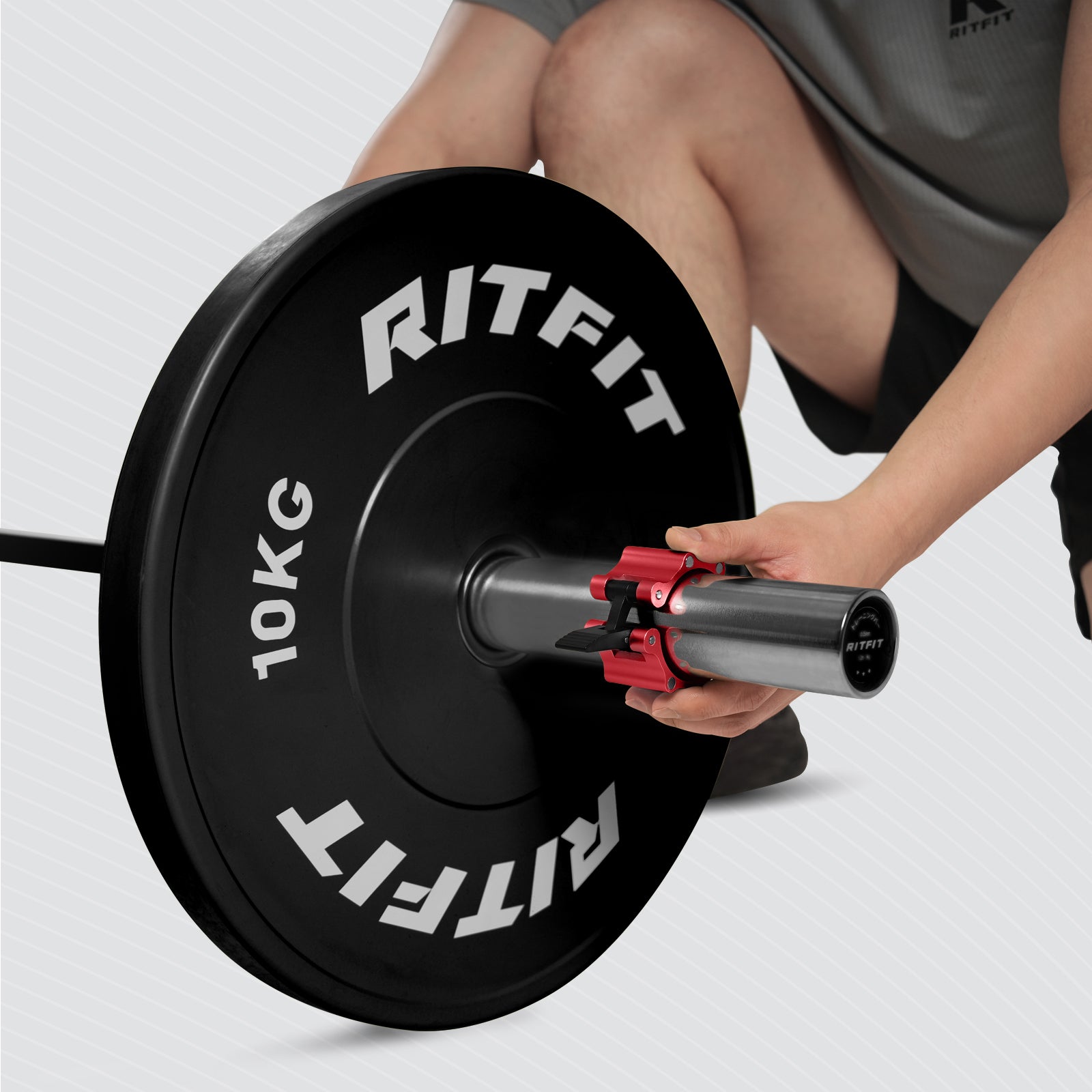 RitFit 2-Inch Barbell Collars, Aluminum Quick Release Clamps with Non-Slip Pads (Pair) - RitFit